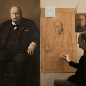 Winston Churchill portrait painting by Sutherland captures Churchill's essence