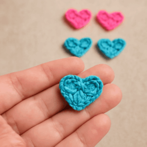 how to crochet a heart step by step with free crochet heart pattern