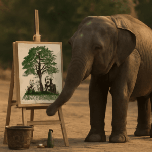 Elephant painting and paintings by elephants
