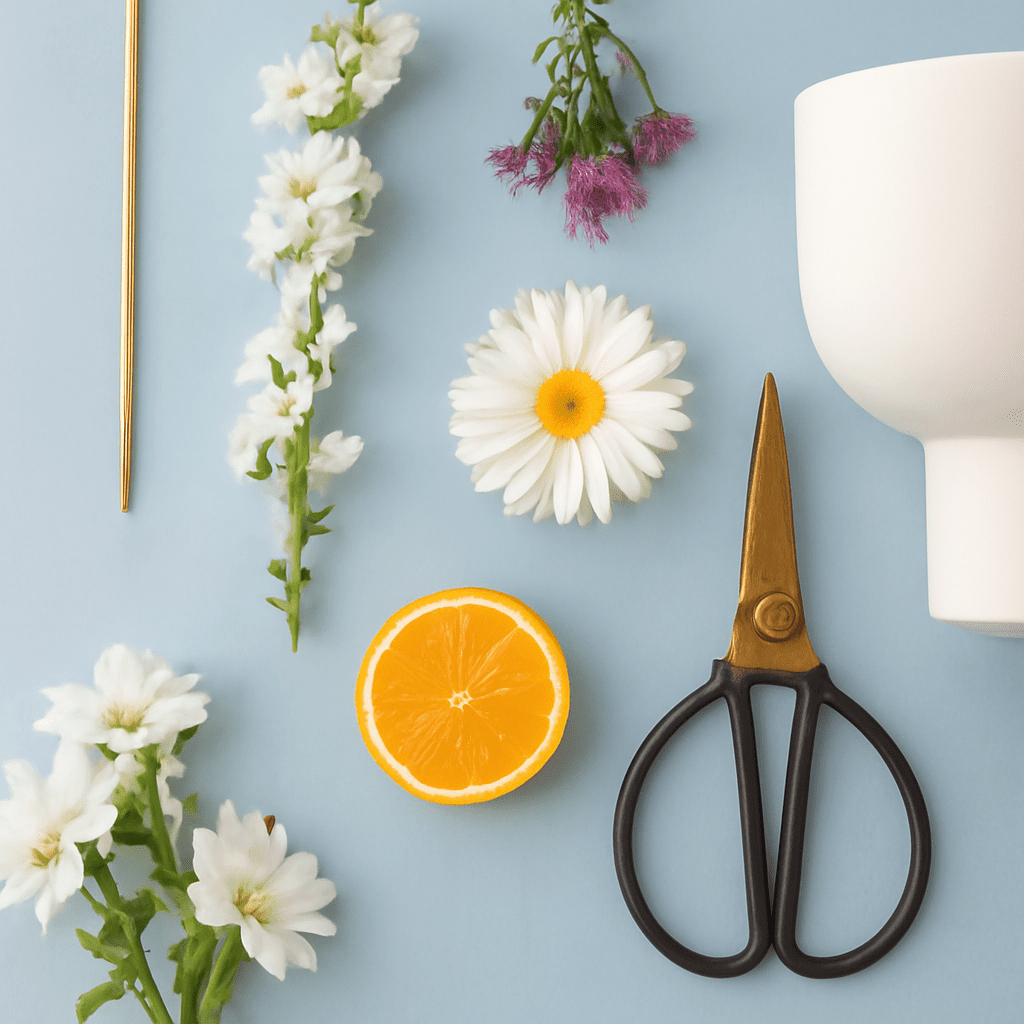 Flower arranging techniques and DIY floral arrangements