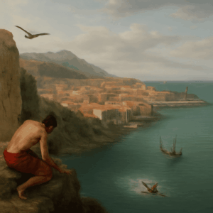 Landscape with the Fall of Icarus painting by Bruegel and Breughel