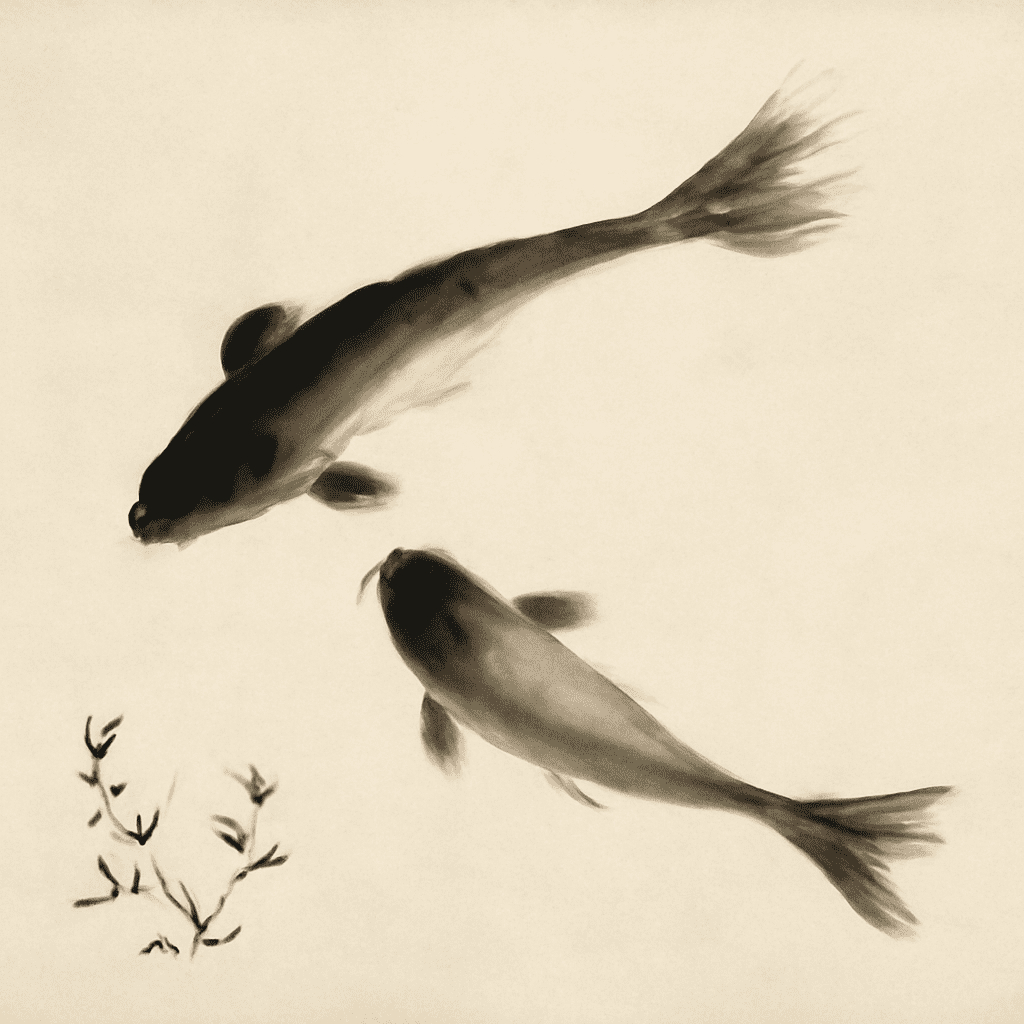 Japanese ink painting and Chinese ink wash art