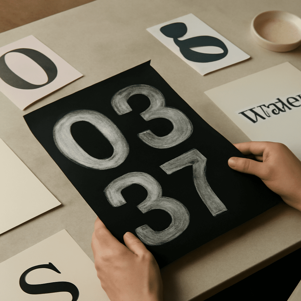 Creative number fonts and fonts for numbers