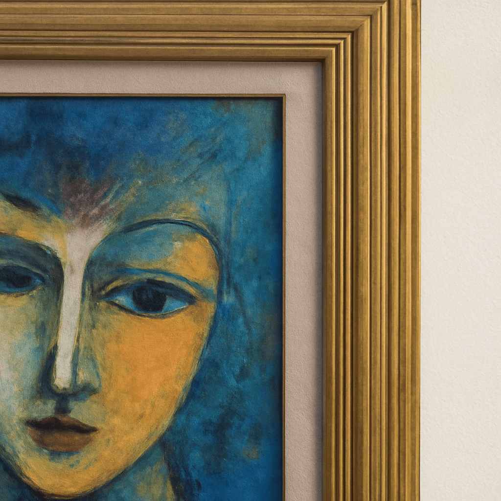 Oil painting art displayed on a canvas
