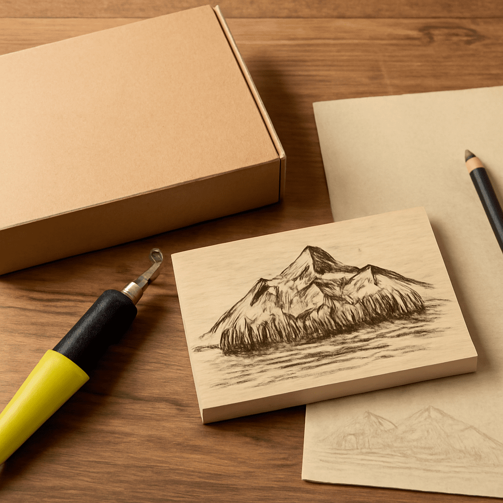 Wood burning kit and wood burner pen for creative projects