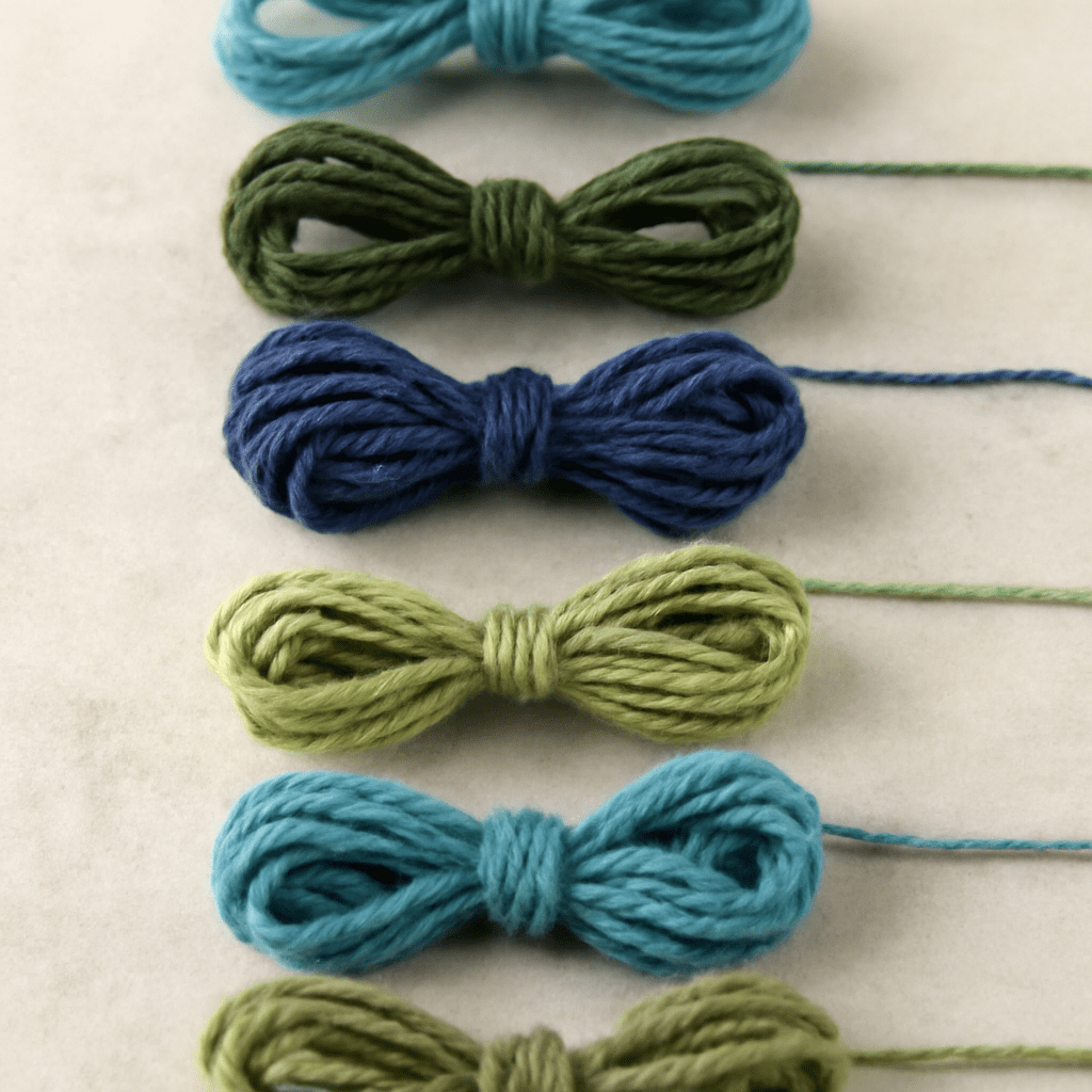 A comparison between worsted weight yarn and DK yarn