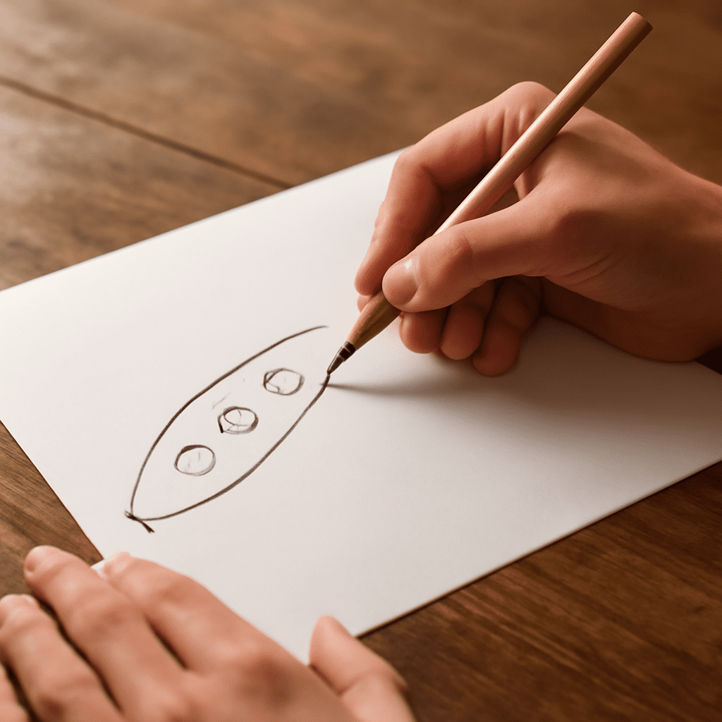 Learn how to draw a shoe, lily, and rocket ship