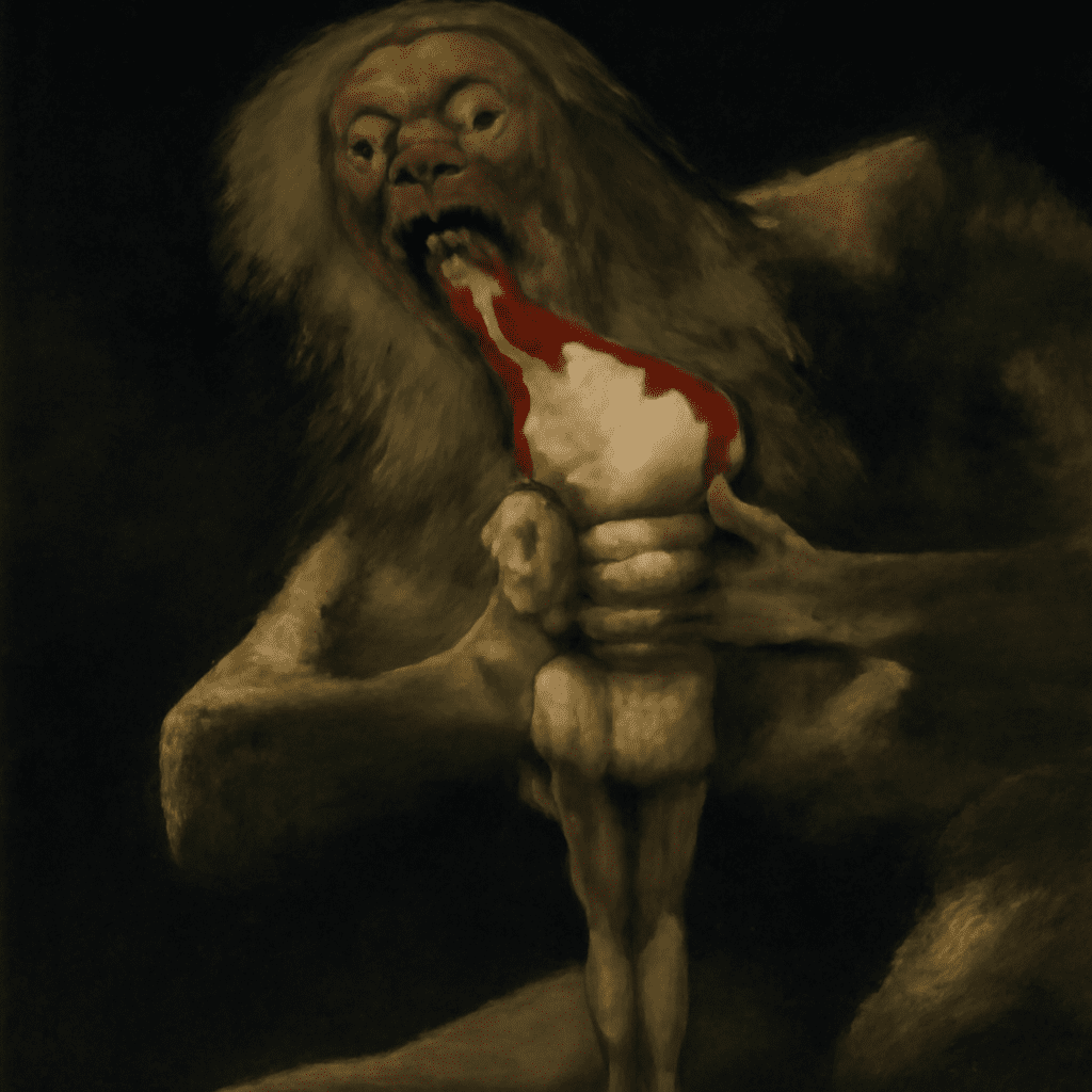A collection of famous dark paintings and works by famous dark artists.