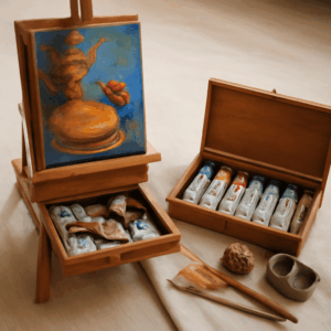 Essential oil painting tools and supplies