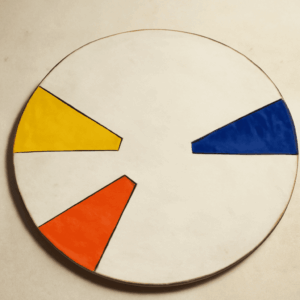 An example of split complementary colors used in complementary color harmony and painting schemes