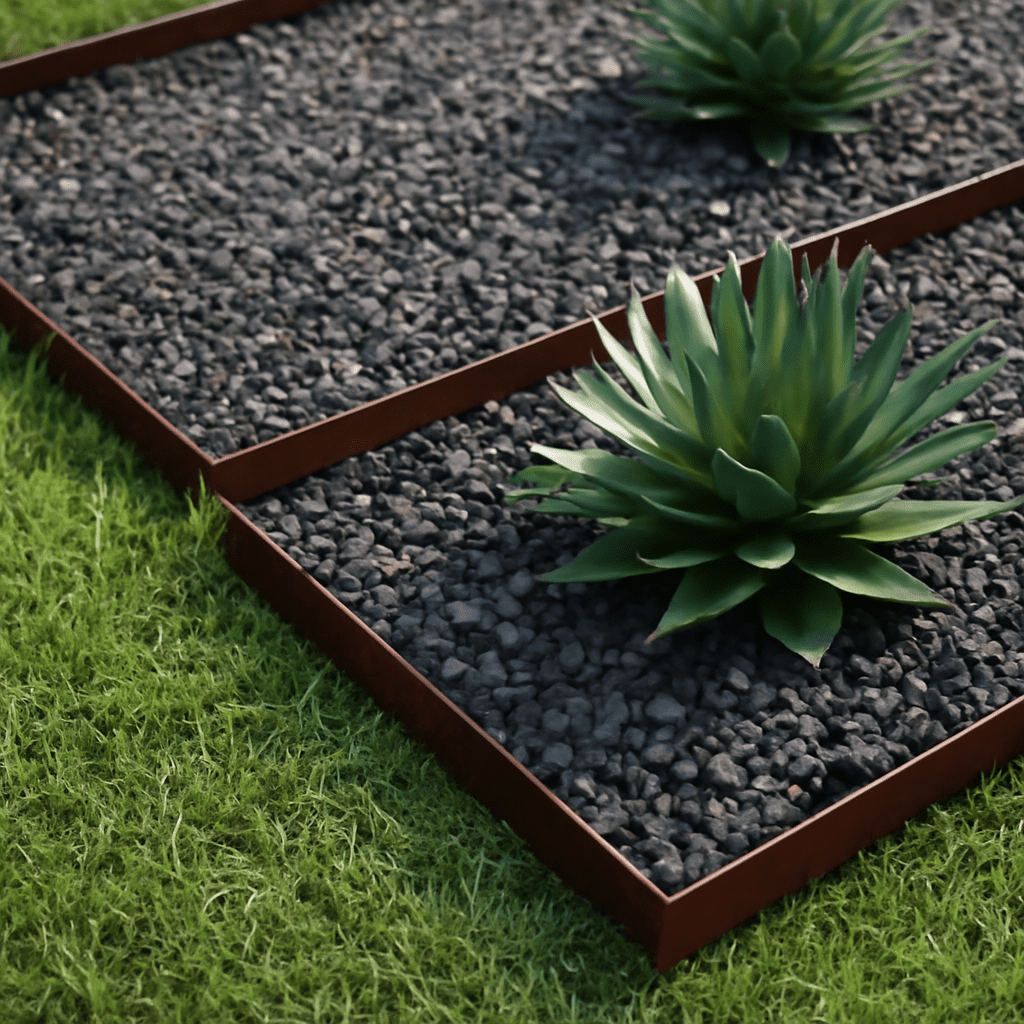 A beautiful garden with metal landscape edging and steel edging landscape solutions